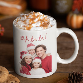 Taza De Café Oh La La Personalized Family Photo Mug