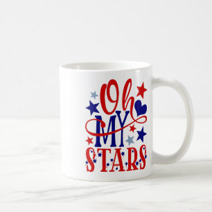 Taza De Café Oh Mis Estrellas Fuegos Artificiales El 4 De Julio
