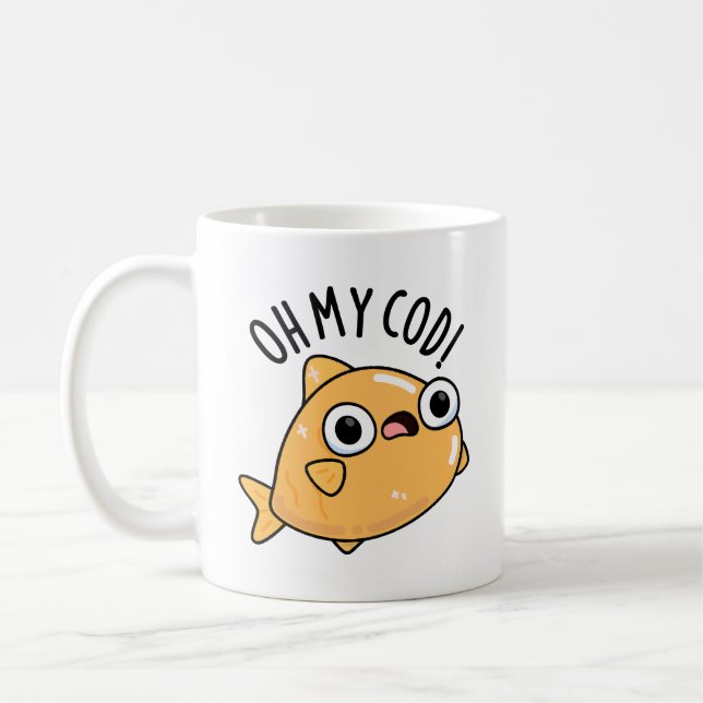Taza De Café Oh My Cod Chiste Divertido Del Pescado  (Izquierda)