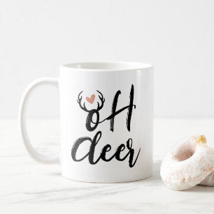 Taza De Café Oh Navidades de renos de ciervos