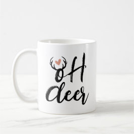 Taza De Café Oh Navidades de renos de ciervos