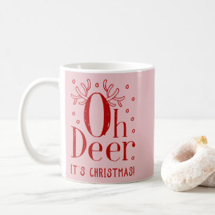 Taza De Café Oh Navidades de venado mug café ilustracion