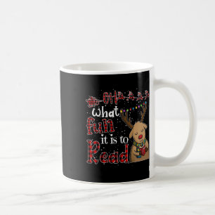 Taza De Café Oh Qué Diversión Es Leer Navidades Cortos Renos