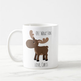 Taza De Café Oh Qué Divertido Moose Nombre Personalizado Vacaci