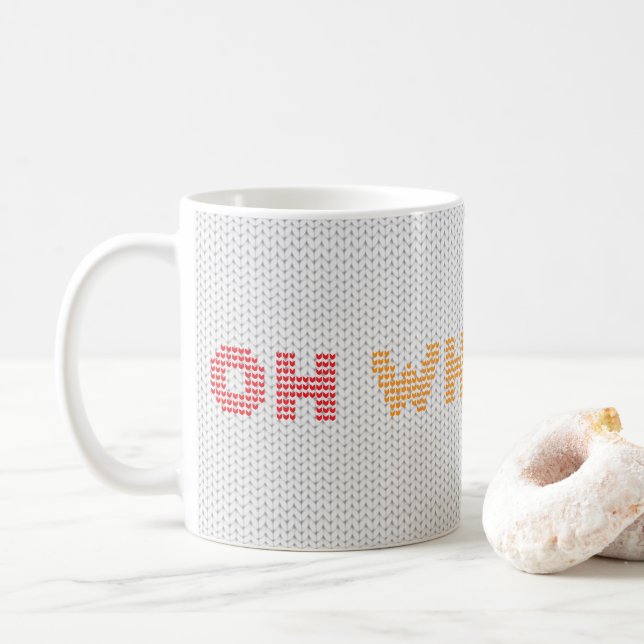 Taza De Café Oh Qué Navidades Divertidos Sweater (Con donut)