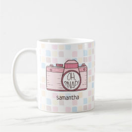 Taza De Café ¡Oh Snap! Cámara Pastel Rosa