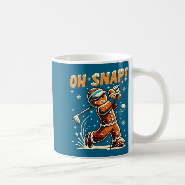 Taza De Café Oh Snap Gingerbread Golfer Golf Christmas Golfing  (Derecha)