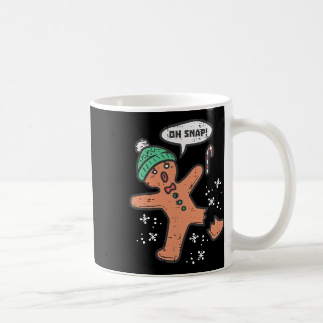 Taza De Café Oh Snap Gingerbread Hombre Divertido Navidades De  (Derecha)