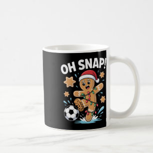 Taza De Café Oh Snap Hombre de Jengibre Navidad Fútbol Pijama A