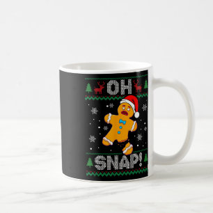 Taza De Café Oh Snap Hombre de Jengibre Navidad Galleta Diverti