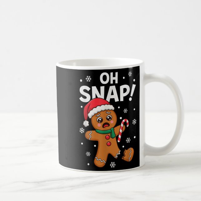 Taza De Café Oh Snap Hombre de Jengibre Para Adultos Niños Homb (Derecha)