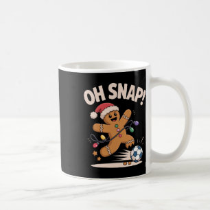 Taza De Café Oh Snap Pan de Jengibre Fútbol Divertido Navidad P
