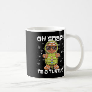 Taza De Café Oh Snap, soy un hombre de pan de tortuga Navidad