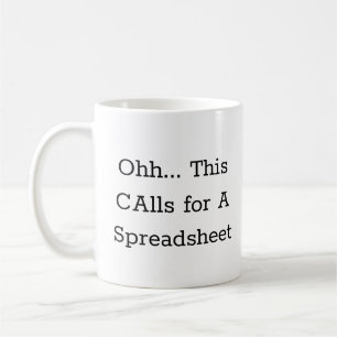 Taza De Café Ohh esto requiere una hoja de cálculo, Contador Di