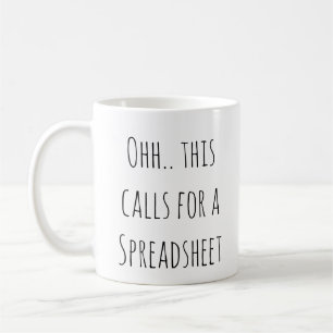 Taza De Café Ohh esto requiere una hoja de cálculo, Contador di