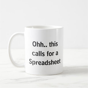 Taza De Café Ohh esto requiere una hoja de cálculo, Contador di