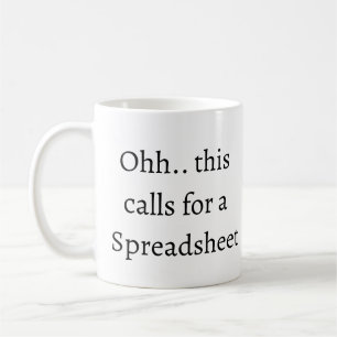 Taza De Café Ohh esto requiere una hoja de cálculo, Contador di