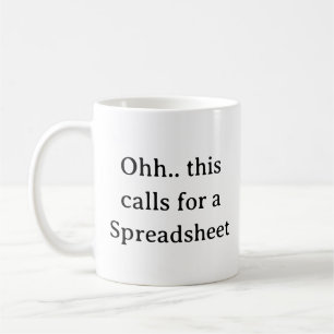 Taza De Café Ohh esto requiere una hoja de cálculo, Contador di