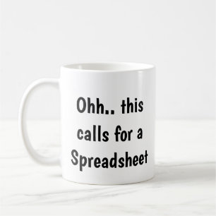 Taza De Café Ohh esto requiere una hoja de cálculo, Contador di