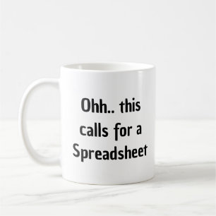 Taza De Café Ohh esto requiere una hoja de cálculo, Contador di