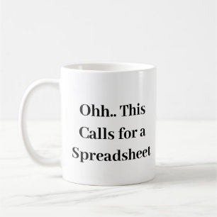 Taza De Café Ohh esto requiere una hoja de cálculo, Contador di