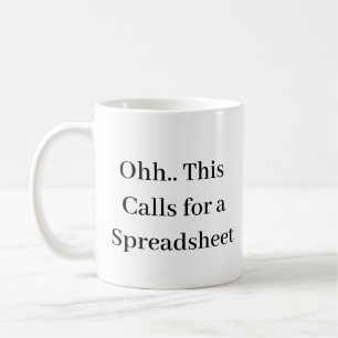 Taza De Café Ohh Esto Requiere una Hoja de Cálculo, Regalo Dive