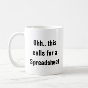 Taza De Café Ohh Esto Requiere una Hoja de Cálculo, Regalo Dive