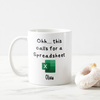 Taza De Café Ohh esto requiere una hoja de cálculo, un tazón de