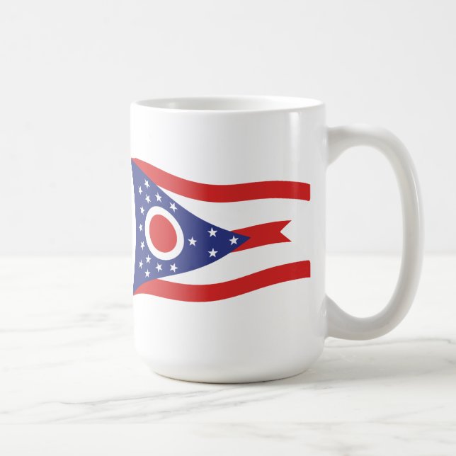 Taza De Café Ohio Flag Mug (Derecha)