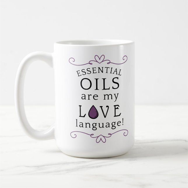 Taza De Café Oils Are My Love Language Mug Lavender/Purple (Izquierda)