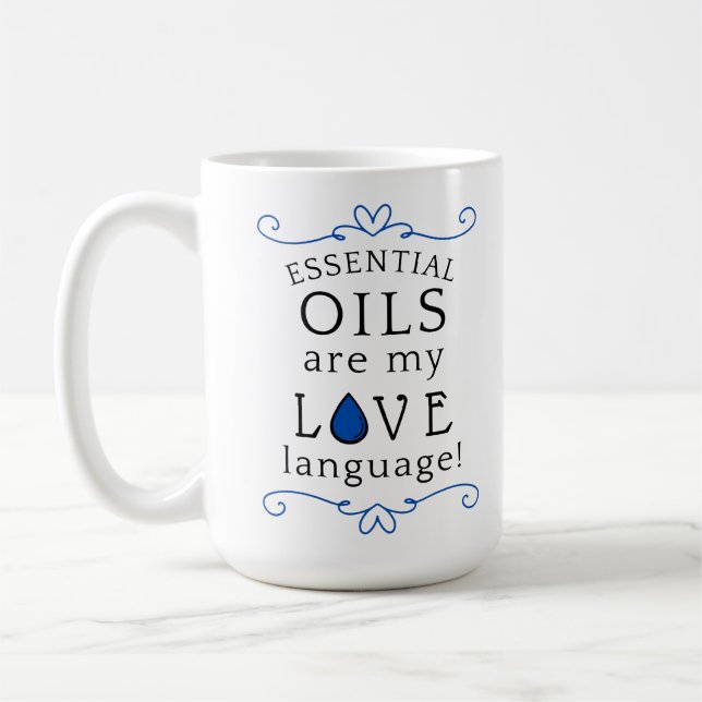 Taza De Café Oils Are My Love Language Mug Navy/Blue (Izquierda)