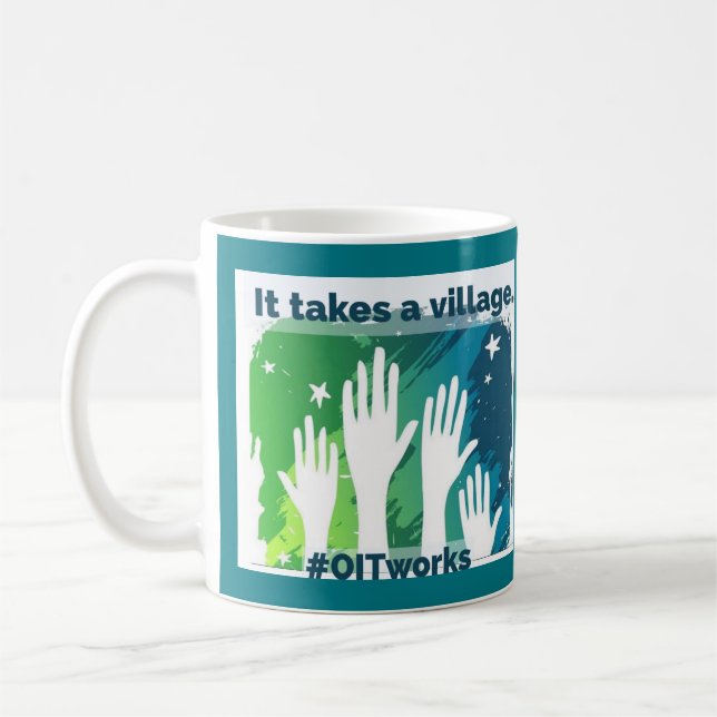 Taza De Café OIT que alcanza las manos: 2 diversos lados (Izquierda)