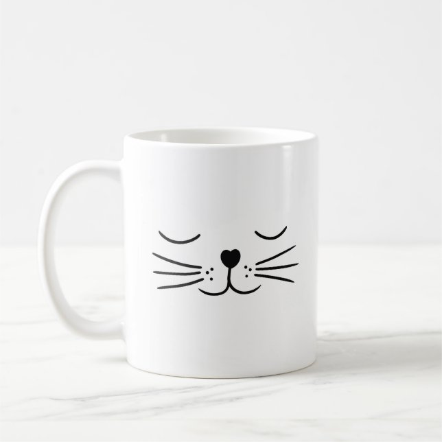 Taza De Café Ojitos de Gato Dormidos Lindos (Izquierda)