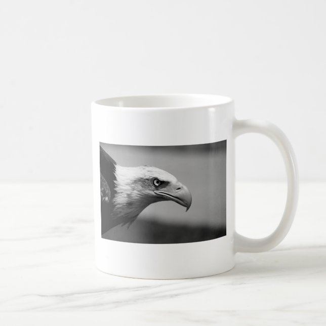 Taza De Café Ojo de águila blanca y negra (Derecha)
