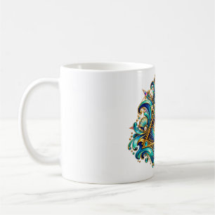 Taza de café Ojo de brújula de medianoche
