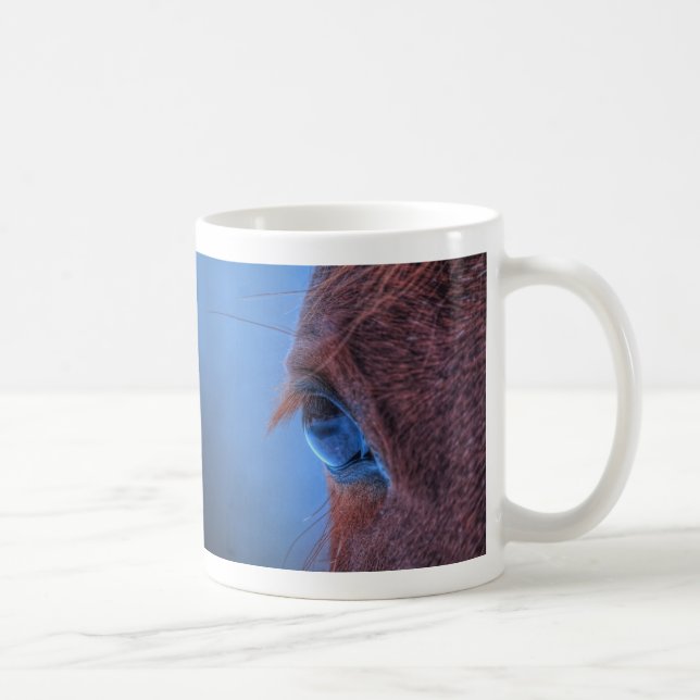 Taza De Café Ojo de equino de caballo de castaño foto (Derecha)