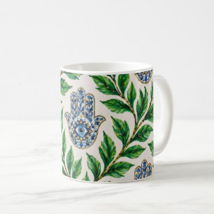Taza De Café Ojo de Hamsa Botánico