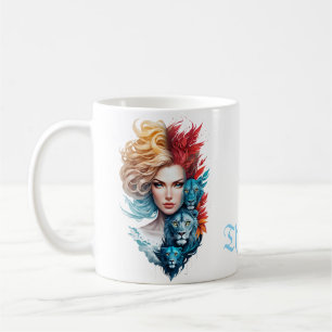 Taza De Café Ojo de León y pelo estrellado