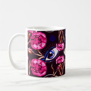 Taza De Café Ojo de montaña. Patrón abstracto