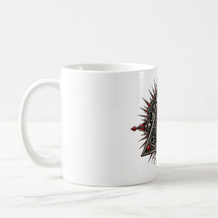 Taza de café Ojo de Obsidiana Carmesí