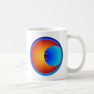 Taza De Café Ojo Del Café Blanco Del Sol