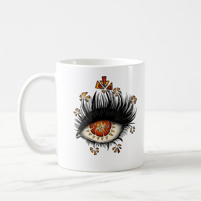 Taza De Café Ojo Extraño Del Arte Digital Lava (Izquierda)