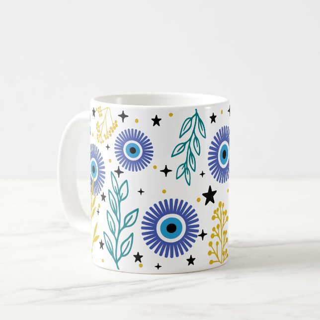 Taza De Café Ojo malvado azul (Anverso izquierdo)