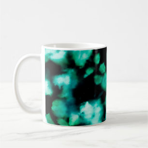 Taza De Café Ojo Verde Oscuro. Inspiración Aquamarine Tie Dye