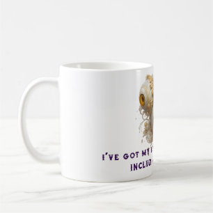 Taza De Café Ojos barrocos surrealistas con oro ornado