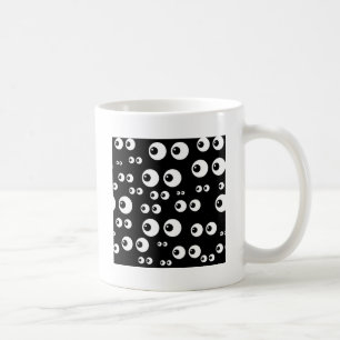 Taza De Café ojos blancos negros