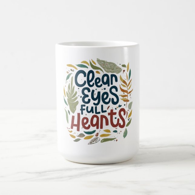 Taza De Café Ojos claros, corazón completo MUG (Centro)