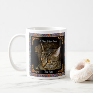 Taza De Café Ojos de oro Paisley psicodélica