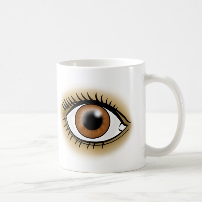 Taza De Café Ojos marrones icono (Derecha)