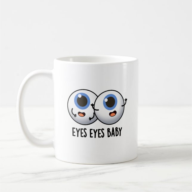 Taza De Café Ojos Ojos Bebé Funny Ice Eyeballs Pun (Izquierda)